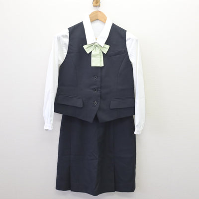 【中古】大阪府 行岡医学技術専門学校 女子制服 5点 (ブレザー・ベスト・シャツ・スカート) sf110145