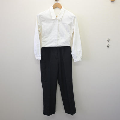 【中古】大阪府 行岡医学技術専門学校 女子制服 3点 (ニット・シャツ・ズボン) sf110146