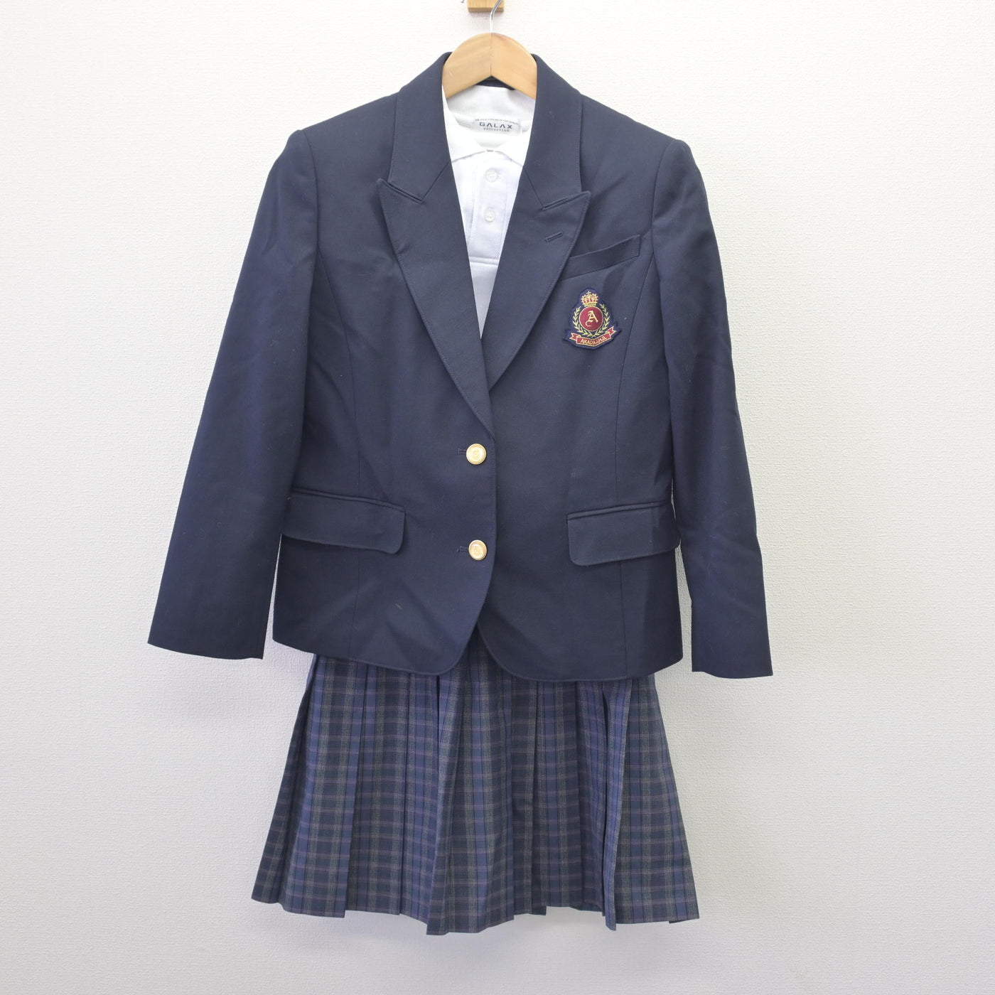 【中古】大阪府 英田中学校 女子制服 3点 (ブレザー・シャツ・スカート) sf110147
