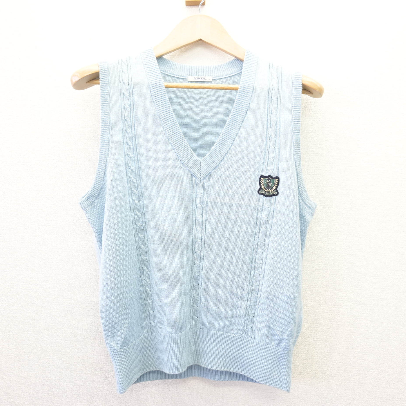 【中古】東京都 錦城高等学校 女子制服 2点 (ニットベスト・スカート) sf110153