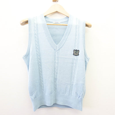 【中古】東京都 錦城高等学校 女子制服 2点 (ニットベスト・スカート) sf110153