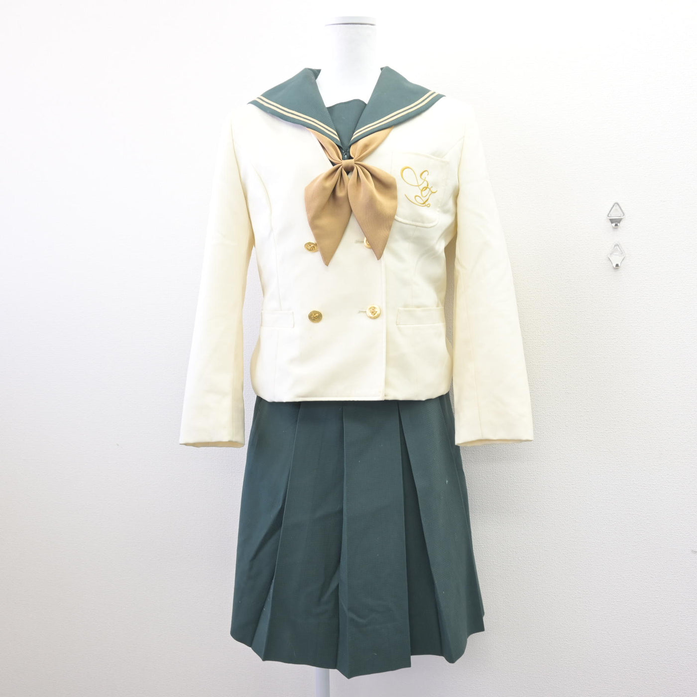 【中古】福島県 須賀川桐陽高等学校 女子制服 4点 (ブレザー・セーラー服・スカート) sf110168
