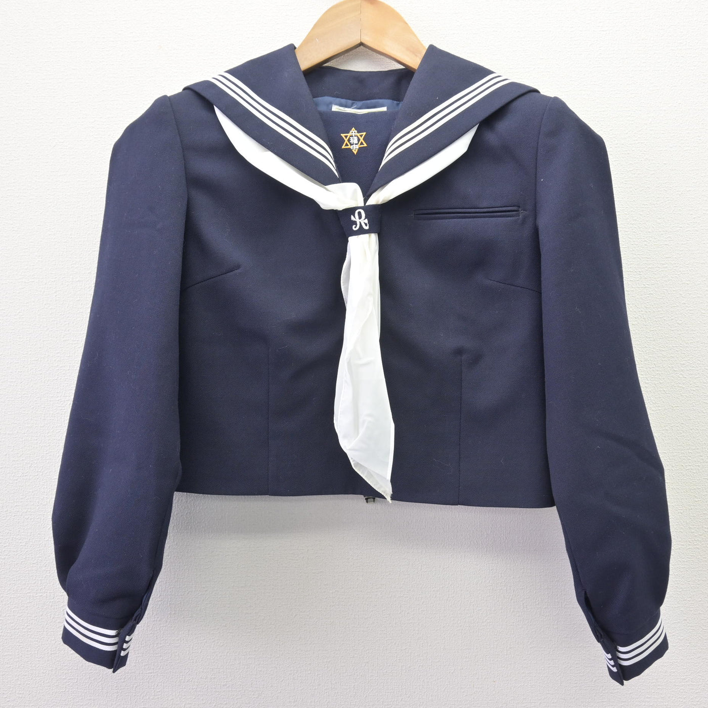 【中古】千葉県 千種中学校 女子制服 4点 (セーラー服・ジャンパースカート) sf110177