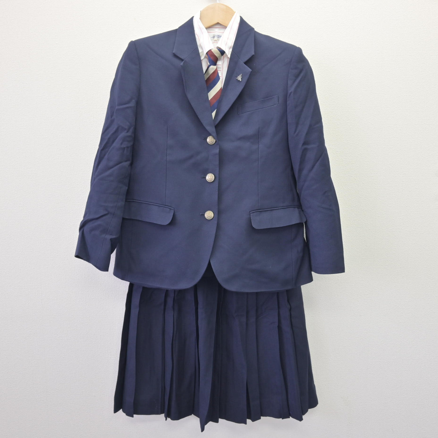 【中古】広島県 広島井口高等学校 女子制服 5点 (ブレザー・シャツ・スカート) sf110178