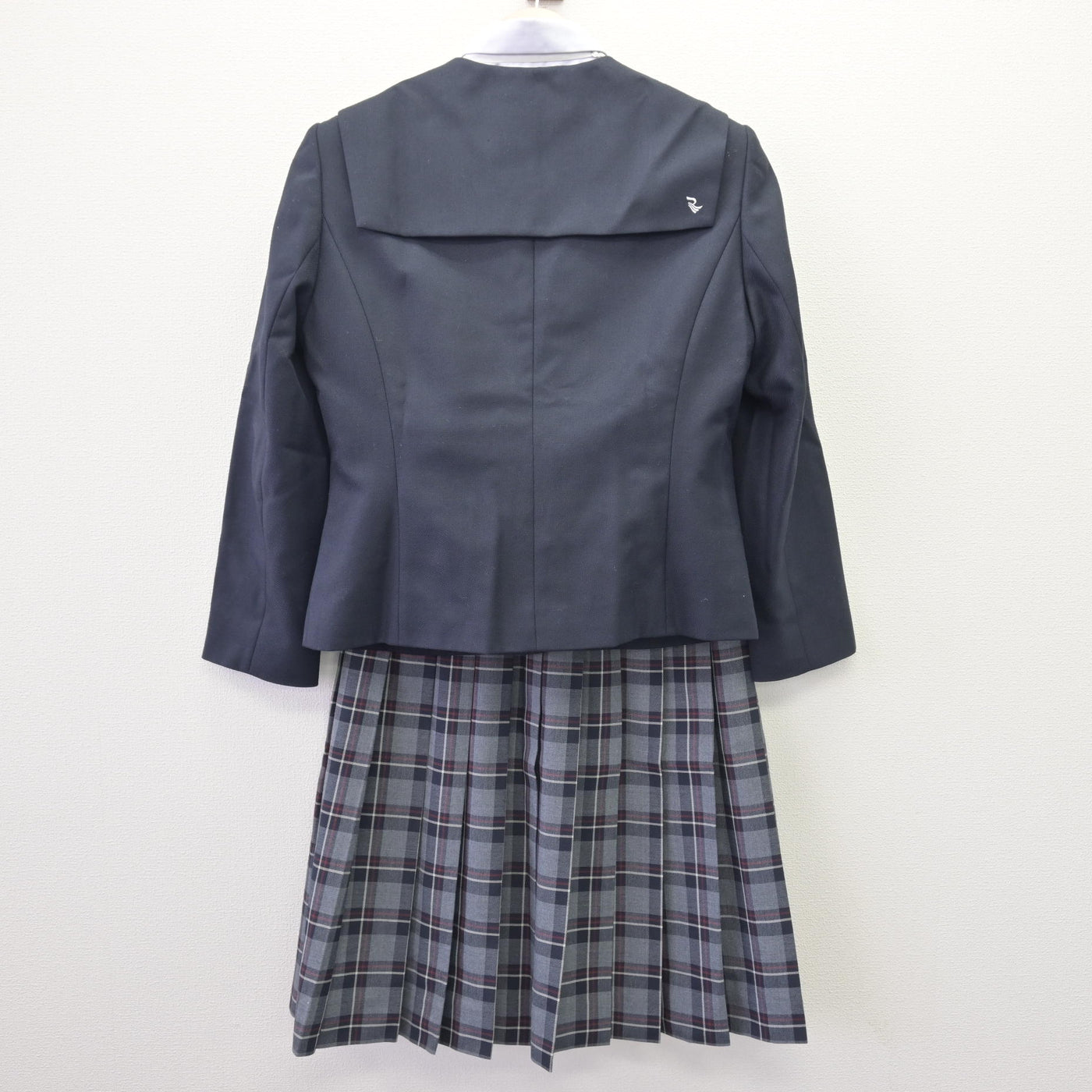 【中古】京都府 凌風学園中学校 女子制服 4点 (ブレザー・シャツ・スカート) sf110183