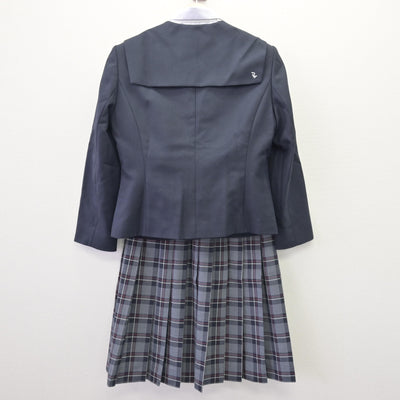 【中古】京都府 凌風学園中学校 女子制服 4点 (ブレザー・シャツ・スカート) sf110183