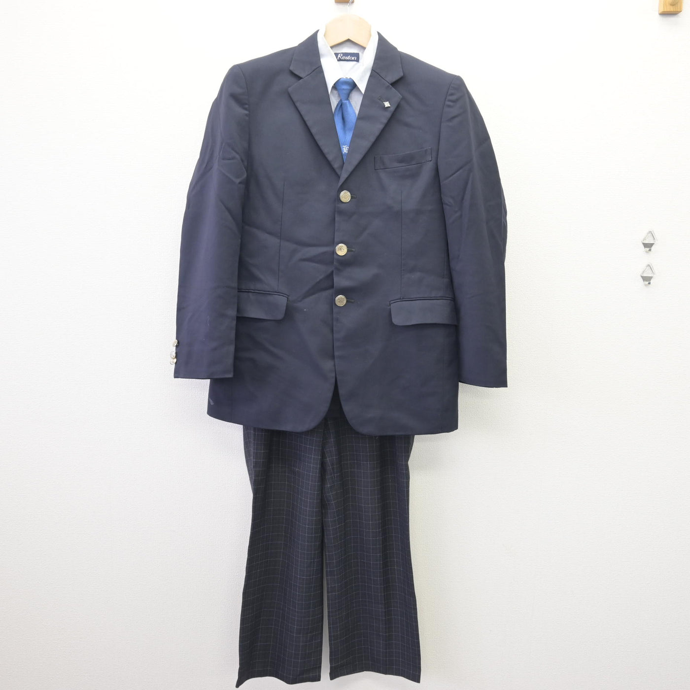 【中古】静岡県 浜松啓陽高等学校 男子制服 4点 (ブレザー・シャツ・ズボン) sf110185
