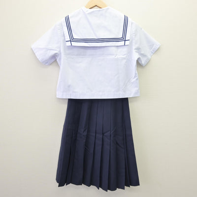 【中古】静岡県 北浜中学校 女子制服 2点 (セーラー服・スカート) sf110189