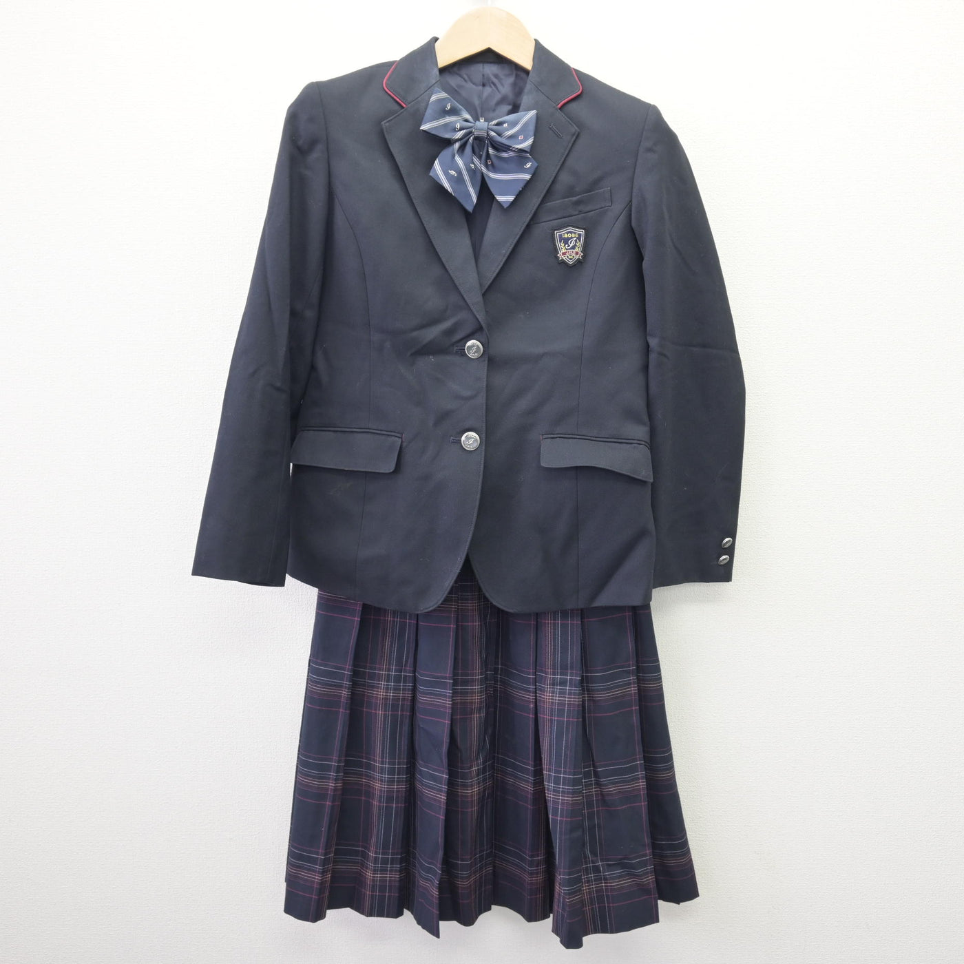 【中古】千葉県 磯辺中学校 女子制服 3点 (ブレザー・スカート) sf110195