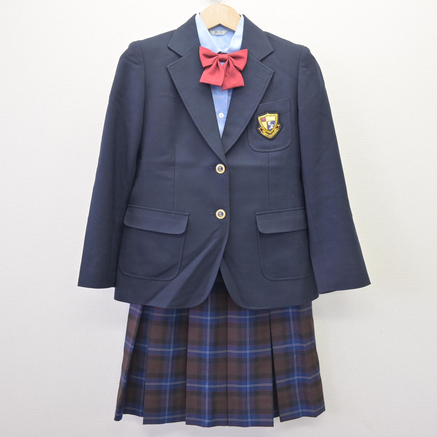 【中古】神奈川県 東海大学付属相模高等学校・中等部 女子制服 4点 (ブレザー・シャツ・スカート) sf110198