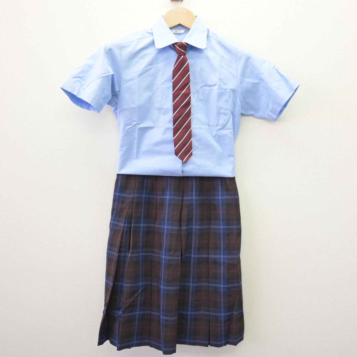 【中古】神奈川県 東海大学付属相模高等学校・中等部 女子制服 4点 (シャツ・スカート) sf110199