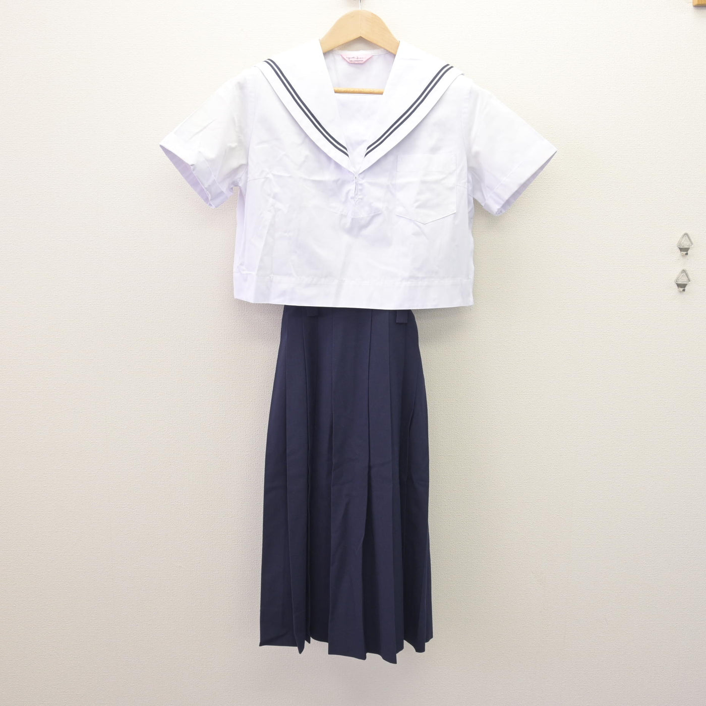 【中古】熊本県 人吉市立第二中学校 女子制服 2点 (セーラー服・スカート) sf110233
