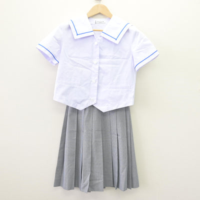 【中古】青森県 白銀南中学校 女子制服 4点 (セーラー服・スカート) sf110236