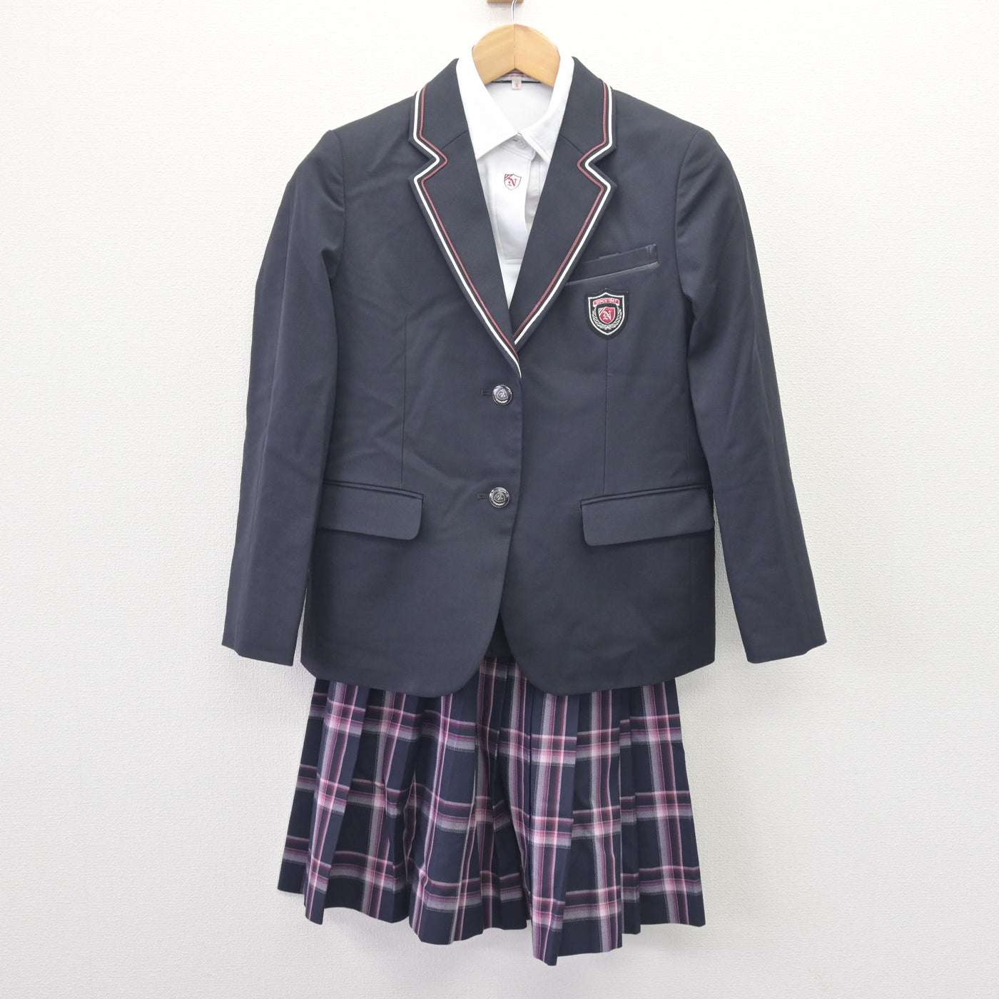 【中古】大阪府 南郷中学校 女子制服 3点 (ブレザー・シャツ・スカート) sf110245