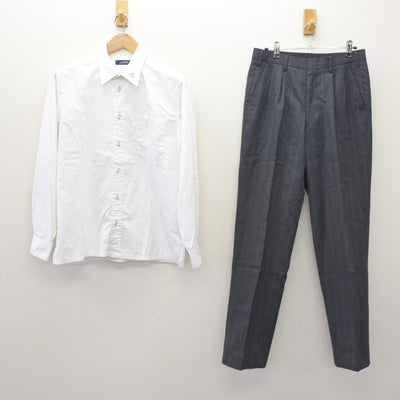 【中古】宮城県 富谷高等学校 男子制服 5点 (ブレザー・シャツ・ズボン) sf110258