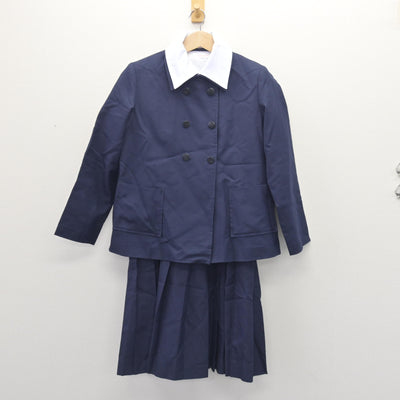 【中古】岡山県 福田中学校 女子制服 4点 (ブレザー・シャツ・ジャンパースカート) sf110292