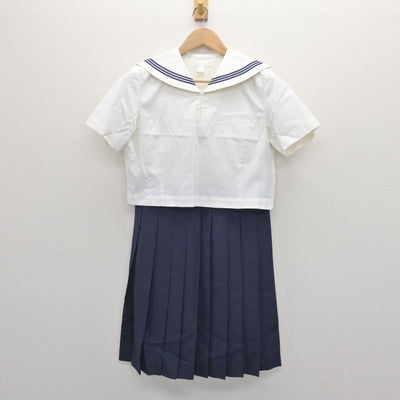 【中古】福岡県 博多女子高等学校 女子制服 2点 (セーラー服・ジャンパースカート) sf110304