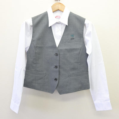 【中古】北海道 東月寒中学校 女子制服 2点 (ベスト・シャツ) sf110316