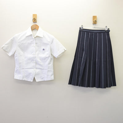 【中古】三重県 四日市メリノール学院 女子制服 2点 (シャツ・スカート) sf110321