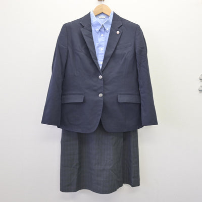 【中古】東京都 葛飾区医師会附属看護専門学校 女子制服 4点 (ブレザー・スカート・シャツ) sf110326