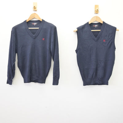 【中古】東京都 葛飾区医師会附属看護専門学校 女子制服 2点 (ニット・ニットベスト) sf110328