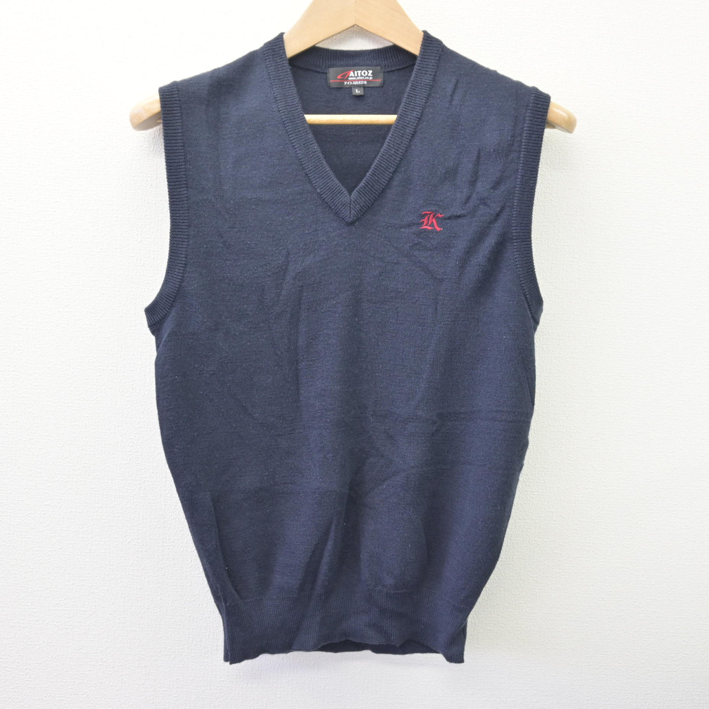 【中古】東京都 葛飾区医師会附属看護専門学校 女子制服 2点 (ニット・ニットベスト) sf110328