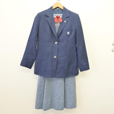 【中古】広島県 井口台中学校 女子制服 4点 (ブレザー・ジャンパースカート) sf110330