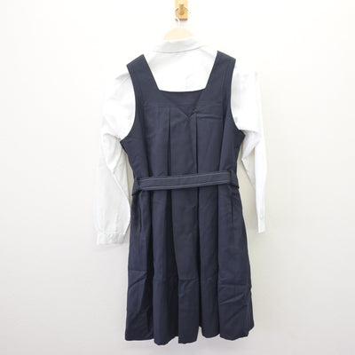 【中古】京都府 京都聖母学院中学校・高等学校 女子制服 3点 (ニット・シャツ・ジャンパースカート) sf110343