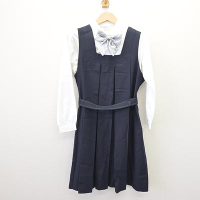 【中古】京都府 京都聖母学院中学校・高等学校 女子制服 4点 (ブレザー・シャツ・ジャンパースカート) sf110348