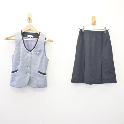 【中古】 事務服 女子制服 2点 (ベスト・スカート) sf110379