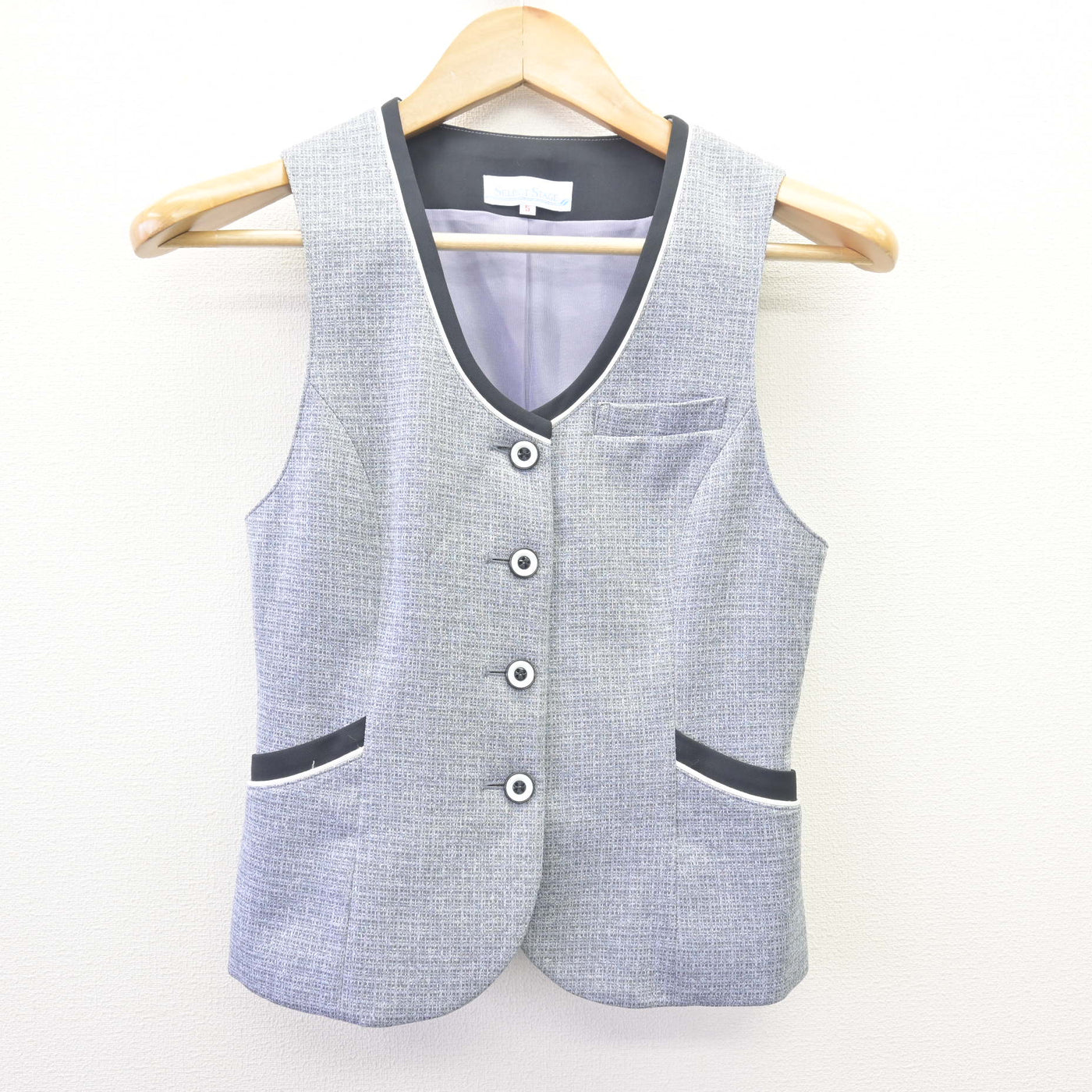 【中古】 事務服 女子制服 2点 (ベスト・スカート) sf110379