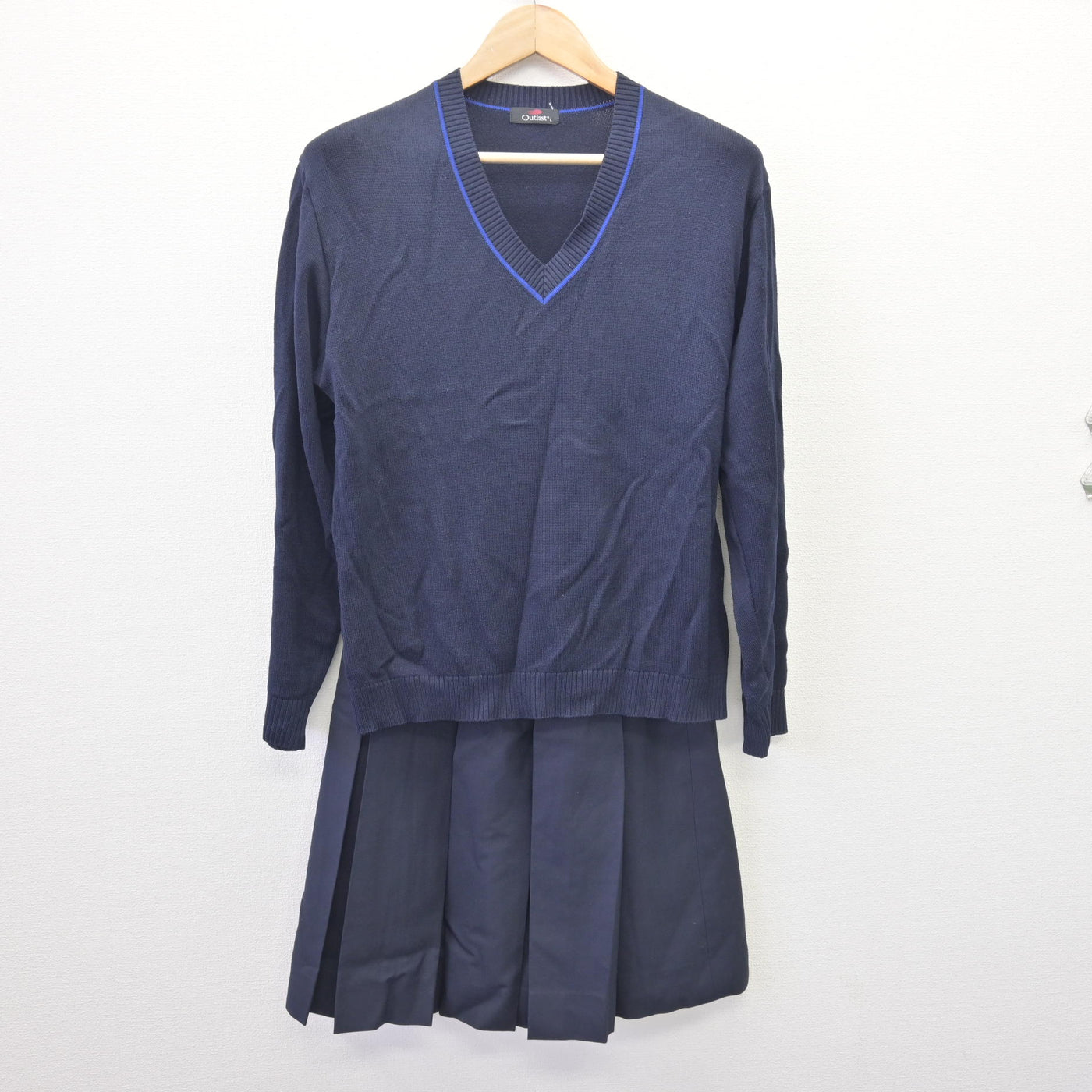 【中古】北海道 北海道旭川永嶺高等学校 女子制服 4点 (ブレザー・ニット・スカート) sf110388