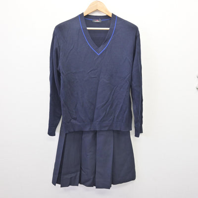 【中古】北海道 北海道旭川永嶺高等学校 女子制服 4点 (ブレザー・ニット・スカート) sf110388