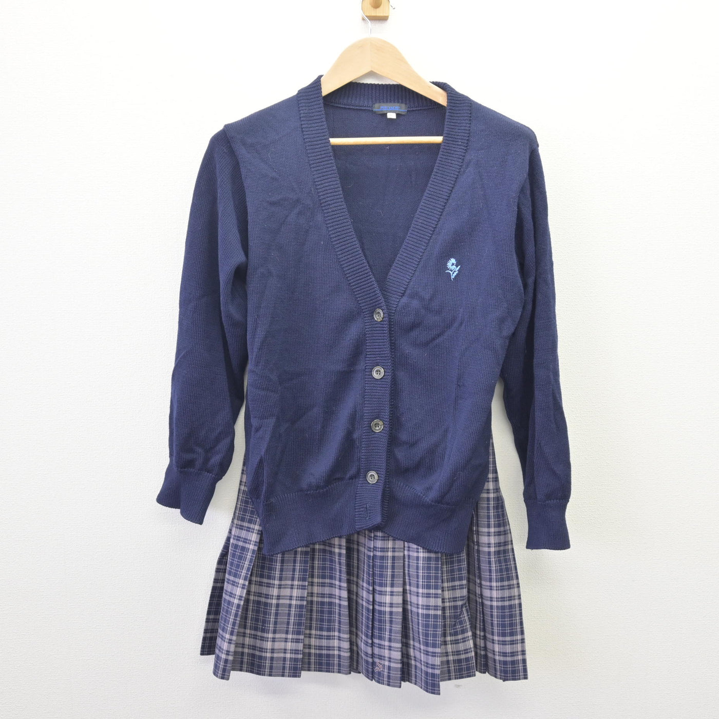 【中古】神奈川県 相模女子大学中学部・高等部 女子制服 2点 (ニット・スカート) sf110409