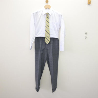 【中古】愛知県 城山中学校 男子制服 4点 (ブレザー・シャツ・ズボン) sf110421