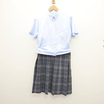 【中古】兵庫県 育英高等学校 女子制服 3点 (シャツ・スカート) sf110503