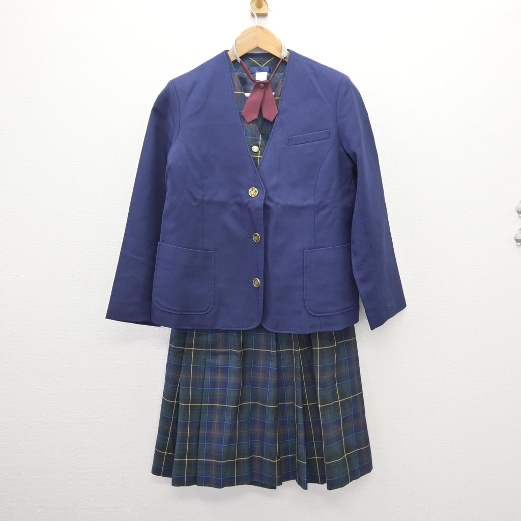 花奈@プロフ必読 制服ブレザー 中古】大阪府 花園高等学校 女子制服 4点 (ブレザー・スカート