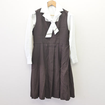 【中古】三重県 四日市商業高等学校/旧制服 女子制服 4点 (ブレザー・ブラウス・ジャンパースカート) sf110537