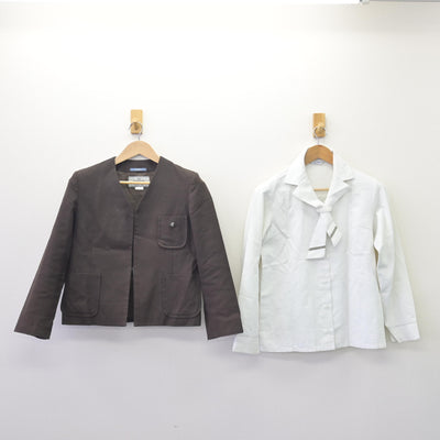 【中古】三重県 四日市商業高等学校/旧制服 女子制服 4点 (ブレザー・ブラウス・ジャンパースカート) sf110537