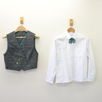 【中古】北海道 月寒中学校 女子制服 5点 (ブレザー・ベスト・シャツ・スカート) sf110544