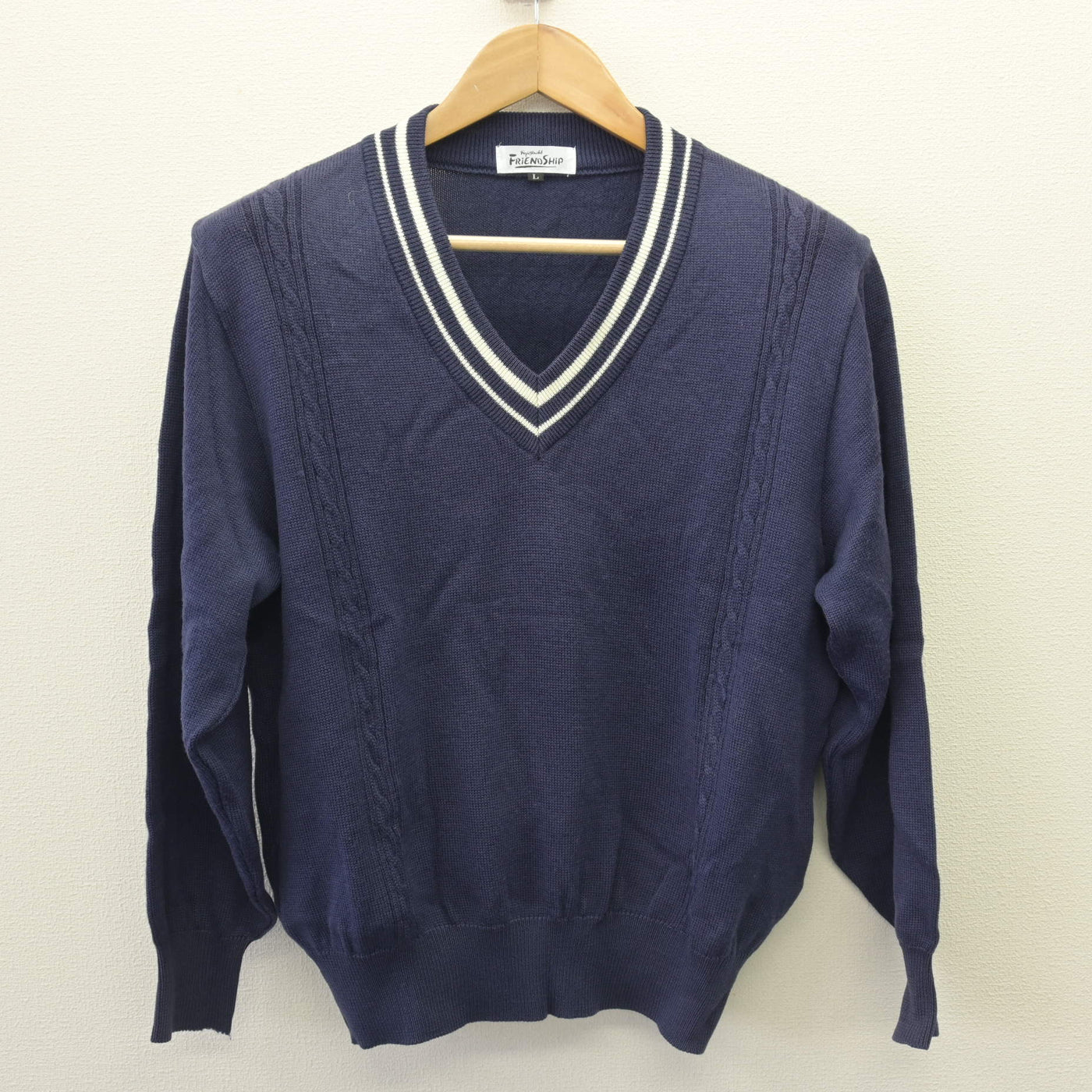 【中古】青森県 青森商業高等学校 女子制服 2点 (ニット・シャツ) sf110551