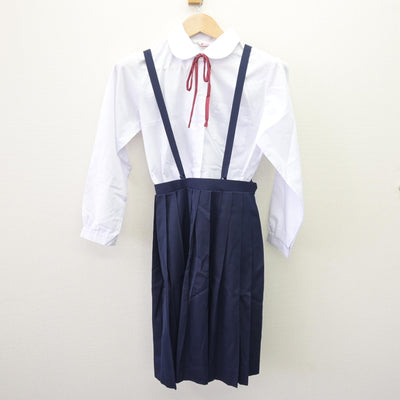 【中古】青森県 佃中学校 女子制服 4点 (ブレザー・シャツ・スカート) sf110569