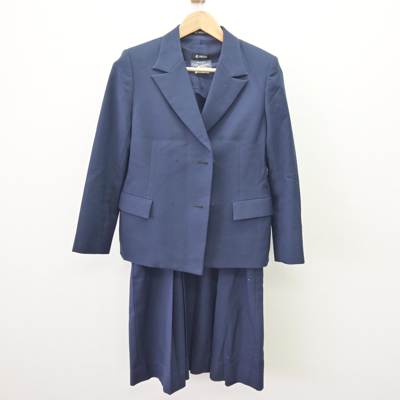 【中古】神奈川県 横浜国立大学教育学部 附属鎌倉中学校 女子制服 2点 (ブレザー・ジャンパースカート) sf110572