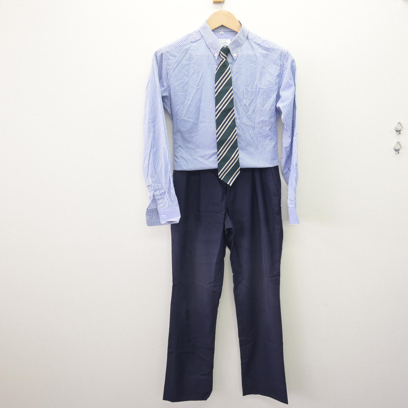 【中古】青森県 青森商業高等学校 男子制服 4点 (ブレザー・シャツ・ズボン) sf110579