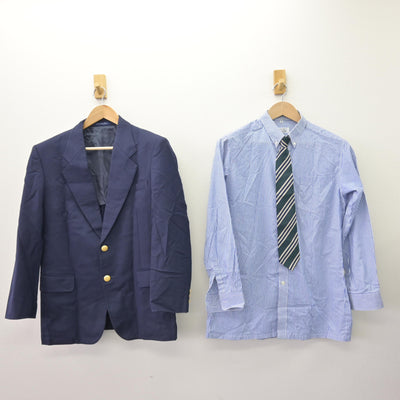 【中古】青森県 青森商業高等学校 男子制服 4点 (ブレザー・シャツ・ズボン) sf110579