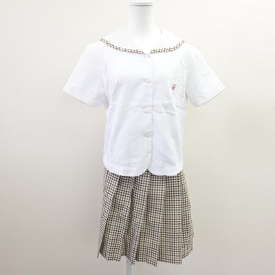 【中古】佐賀県 佐賀龍谷学園 龍谷高等学校 女子制服 2点 (シャツ・スカート) sf110655