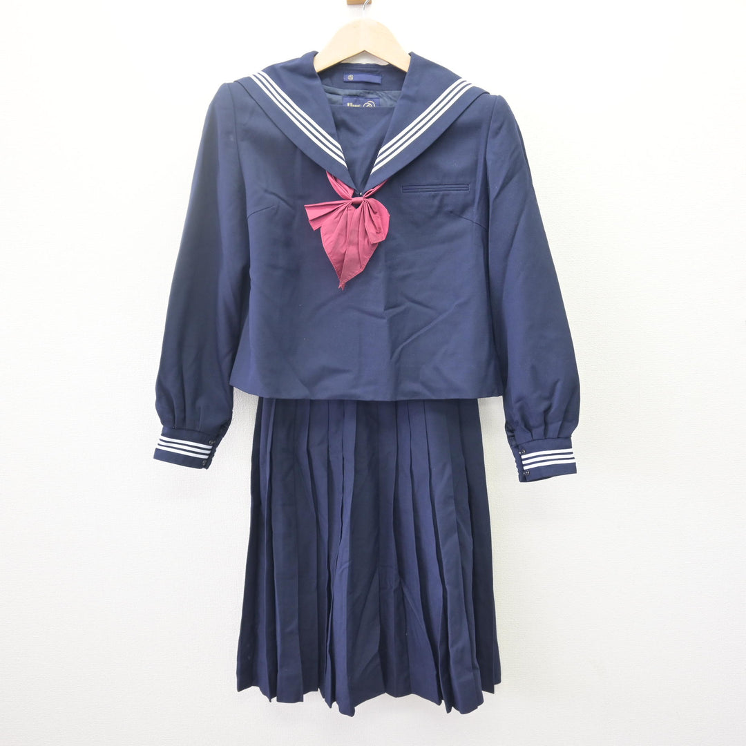 中古】香川県 太田中学校 女子制服 3点 (セーラー服・スカート