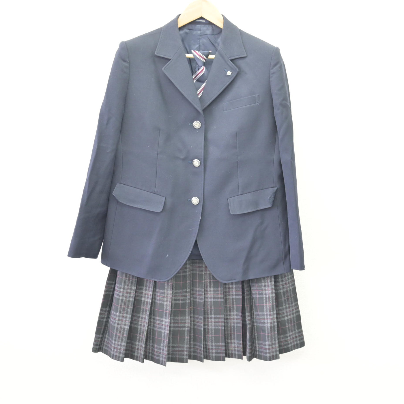 中古】北海道 札幌平岡高等学校 女子制服 4点 (ブレザー・スカート