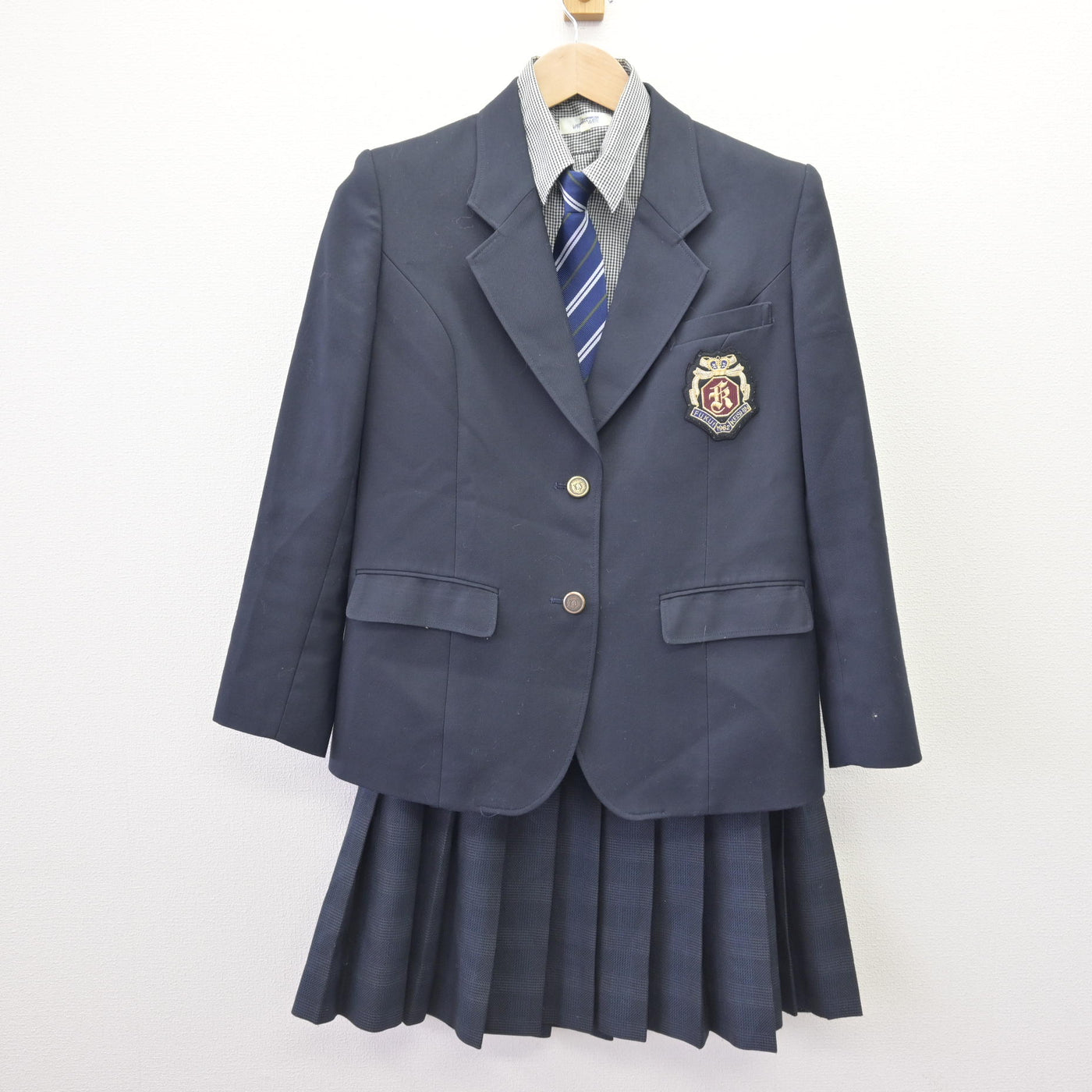 中古】福井県 啓新高等学校/旧制服 女子制服 5点 (ブレザー