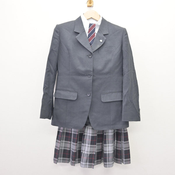中古】福島県 本宮高等学校 女子制服 5点 (ブレザー・シャツ・スカート